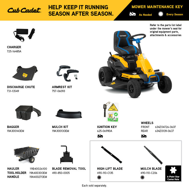 Cub cadet riding lawn mower blades hot sale