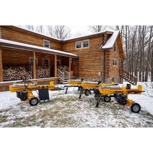 DEWALT 28 Ton 196cc Horizontal/Vertical Full Beam Hydraulic Log Splitter