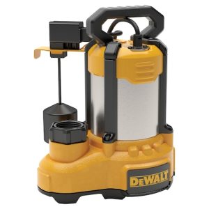 DEWALT 1-2 HP SUMP PUMP-STAINLESS STEEL CAST IRON ALUMINUM-SUBMERSIBLE-AUTOMATIC-VERTICAL SWITCH DEWALT 1-2 HP SUMP PUMP-STAINLESS STEEL CAST IRON ALUMINUM-SUBMERSIBLE-AUTOMATIC-VERTICAL SWITCH