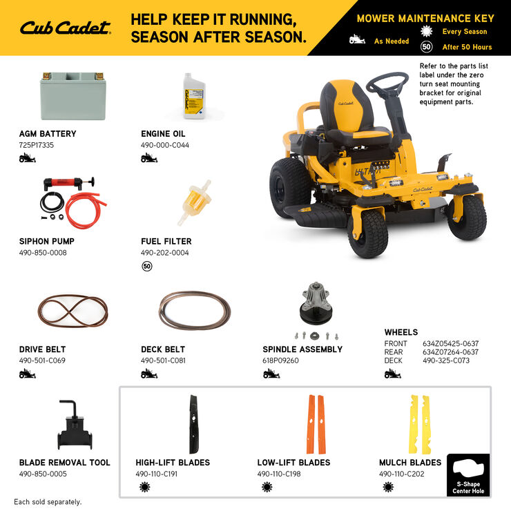 Cub Cadet ZTS1 42 (17ARGBYEA10) Cub Cadet ZTS1 42 (17ARGBYEA10)