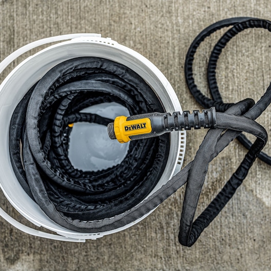 DEWALT 50 ft. x 5/8 in. Heavy-Duty Professional Grade Fabric Garden Hose