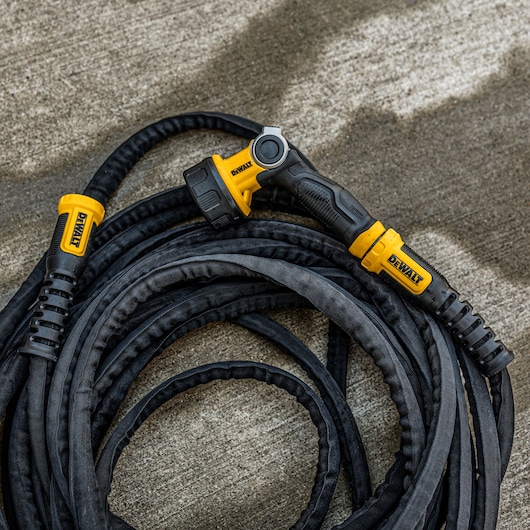 DEWALT 50 ft. x 5/8 in. Heavy-Duty Professional Grade Fabric Garden Hose
