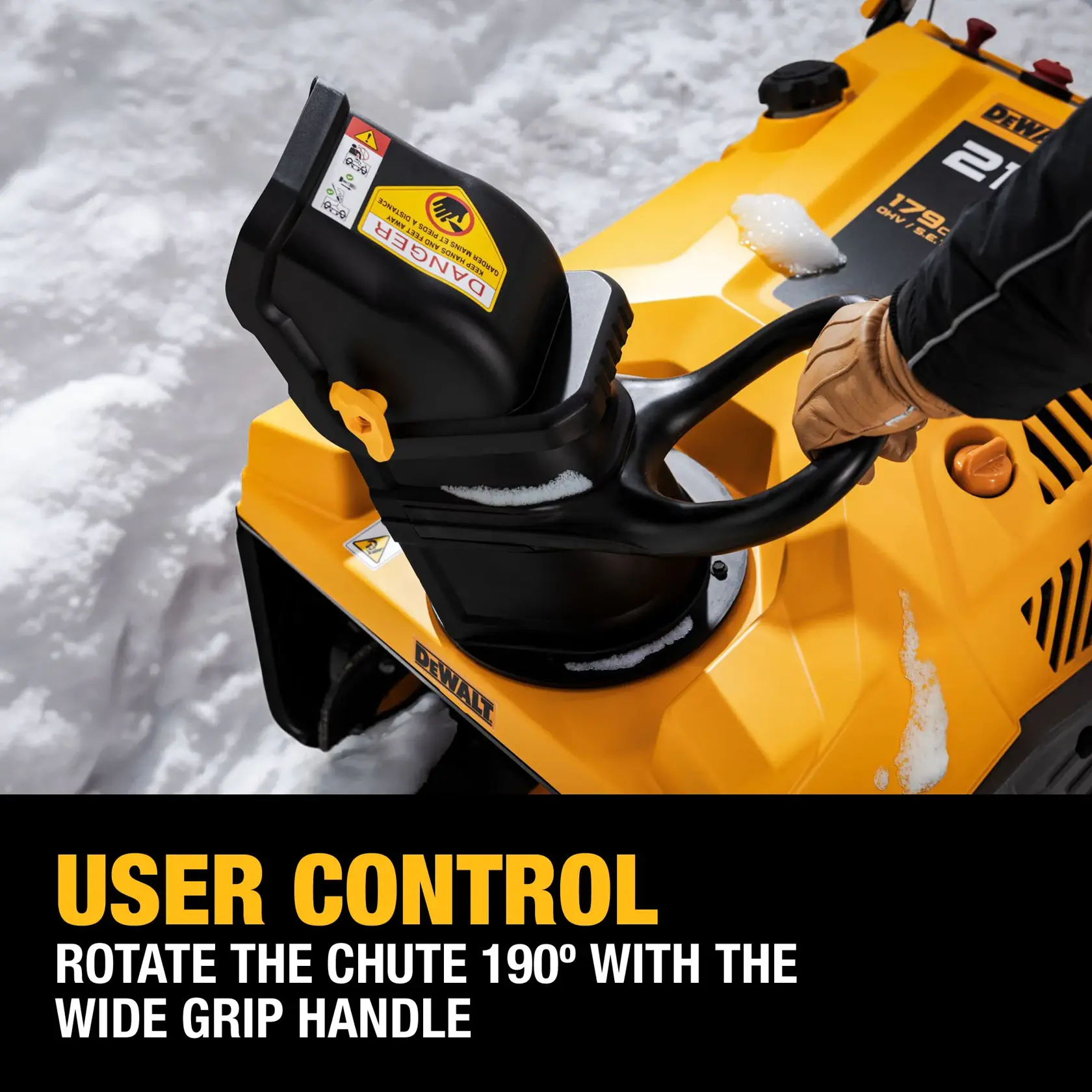 DEWALT® 21-in. 179cc Single Stage Auger-Propelled Snow Blower