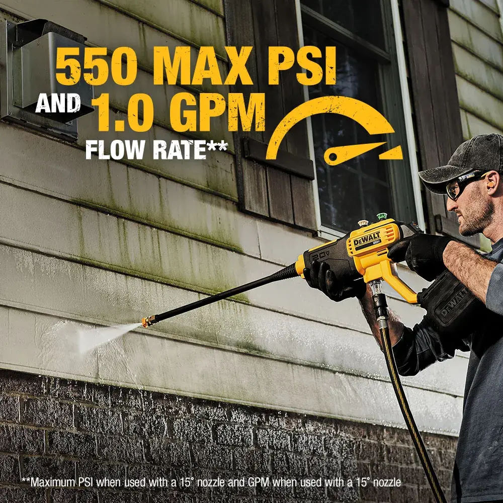 DEWALT® 20V MAX* 550 PSI Cordless Power Cleaner (Tool Only)