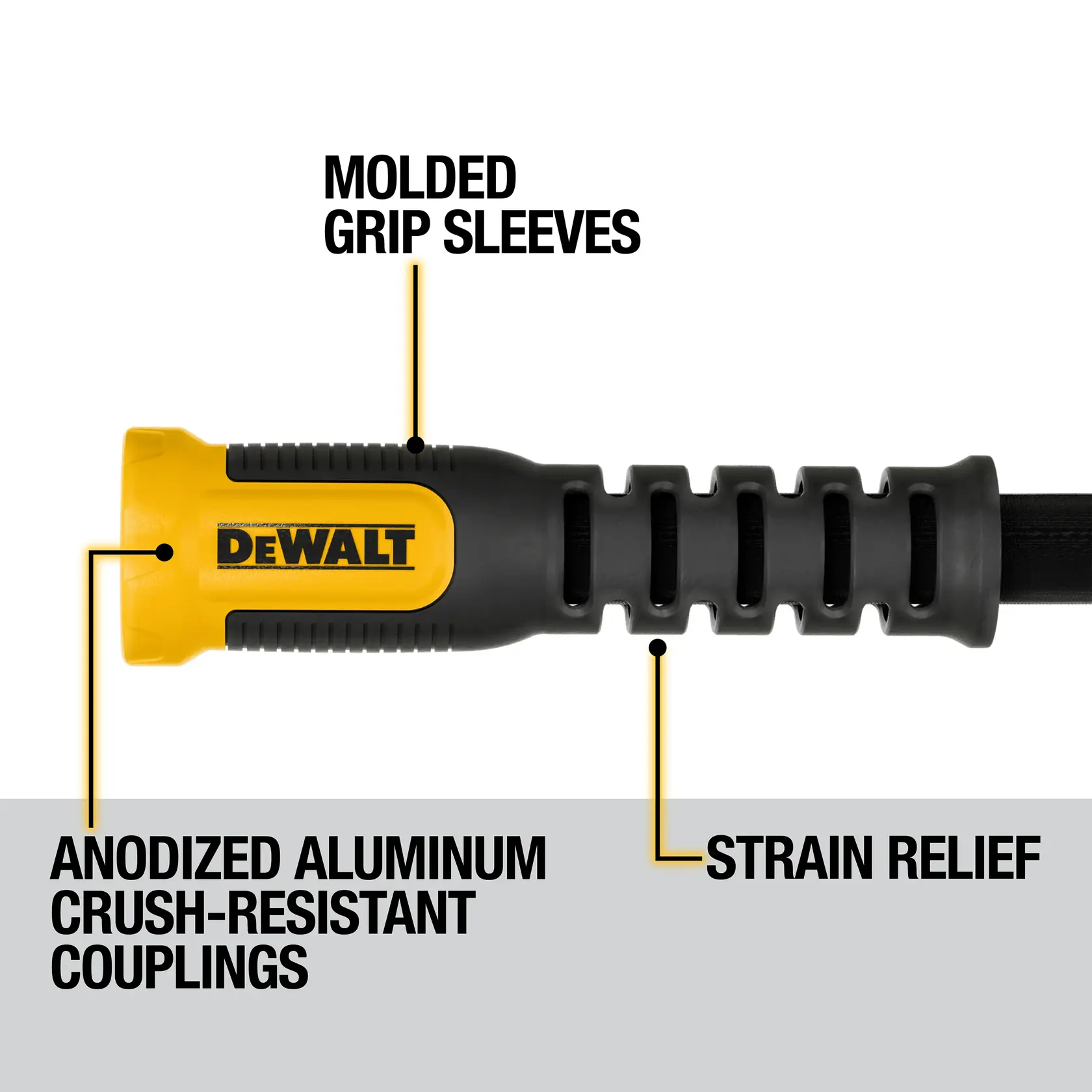DEWALT® 6 ft. x 5/8-in. Heavy-Duty Professional Grade Fabric Garden Hose